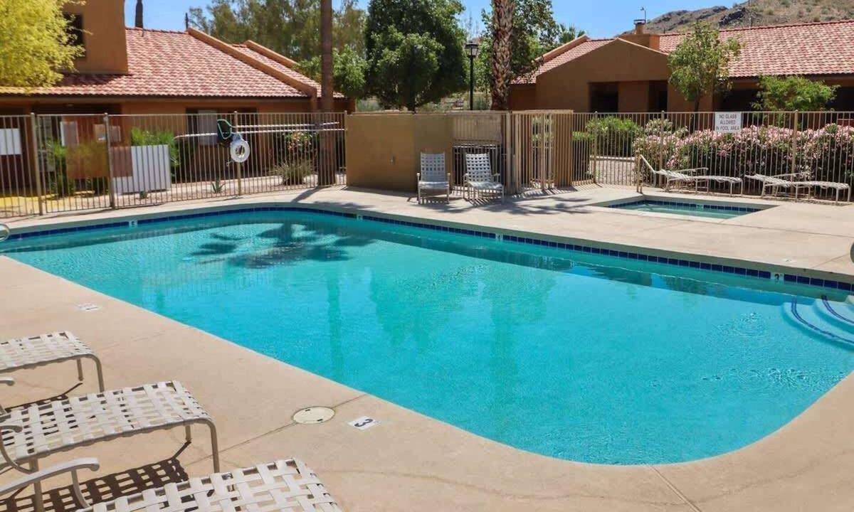 South Mountain Condo | 2BR Condo with patio, Heated Pool, Spa & Gym Access