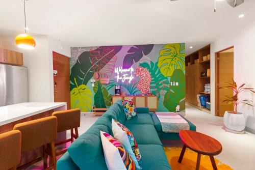 Akumal House | 3 Bedroom Jungle Vibes Condo in Akumal Beach Access Rooftop Pools