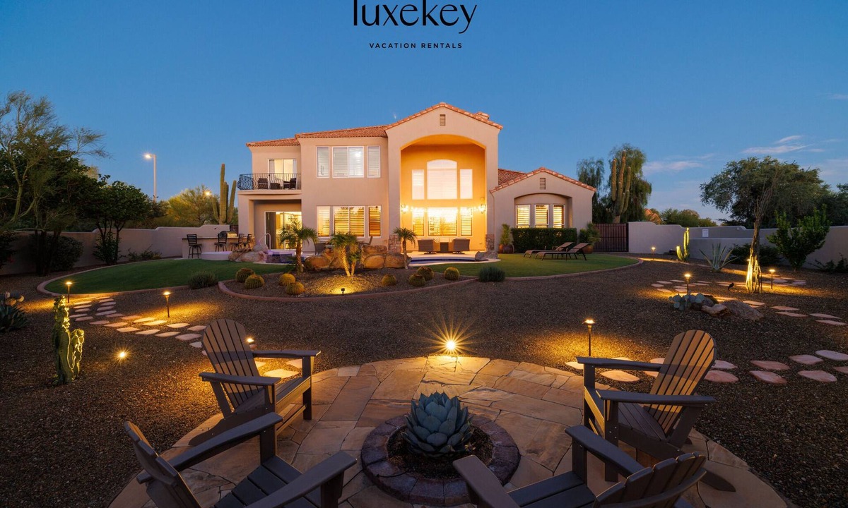 Desert View Village House | Casa Del Sol by LuxeKey | Backyard Oasis w/Sunset Views