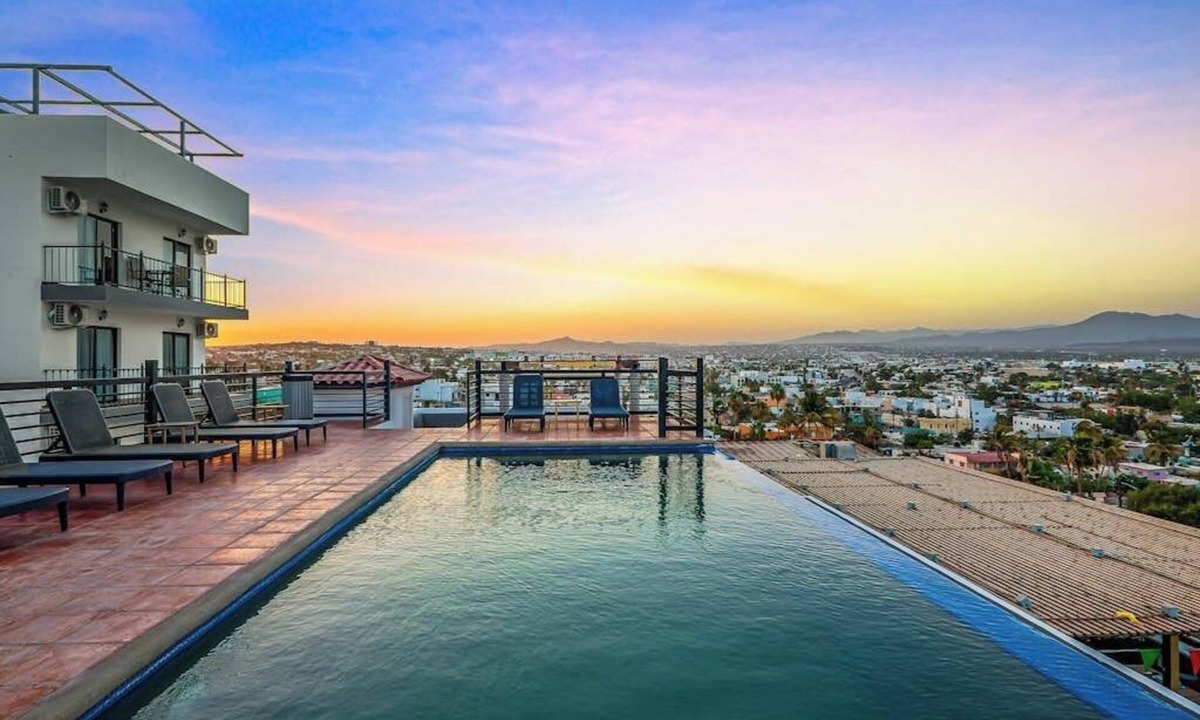Downtown Cabo San Lucas Apartment | Dog-friendly Apartment With Rooftop Infinity Pool, Gym, Central AC & Balcony