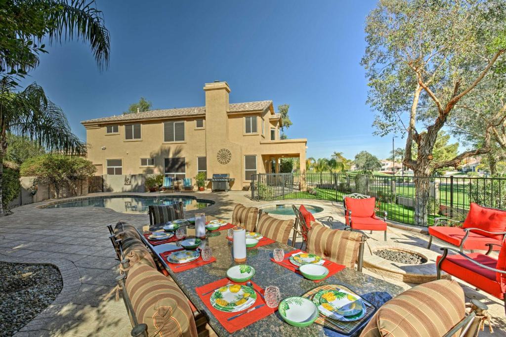 Ocotillo House | Lavish Chandler Home w/ Heated Pool & Private Spa!