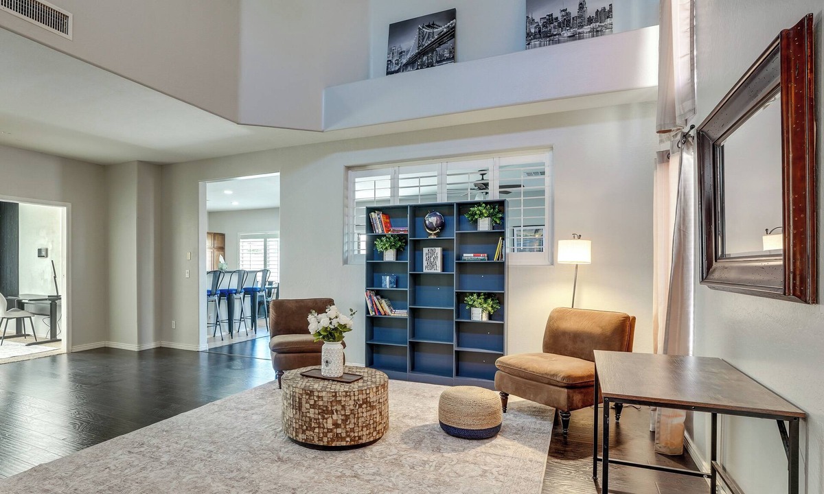 Maricopa Cottage | Modern Family Oasis Pool Game Room