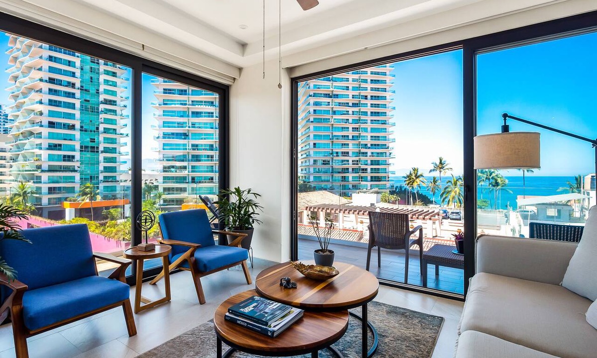 North Hotel Zone Condo | Ocean-view Portosanto 502 in Puerto Vallarta, 2BR/2BA