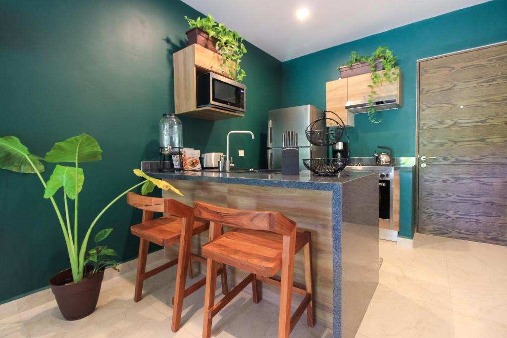 Akumal Apartment | Stunning Boho-Style 1BR Loft Private Lounge Terrace Jungle Vibes