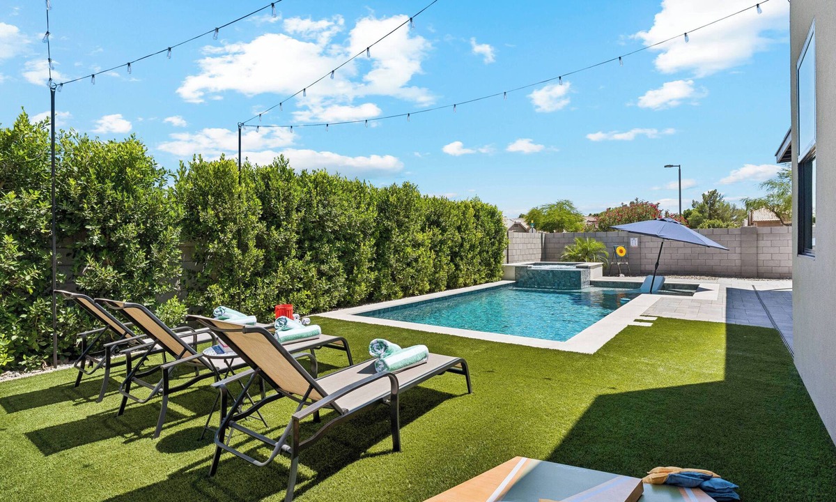 Village Grove House | The Desert Dwelling - Modern 4 Bedroom Home with HEATED POOL & SPA