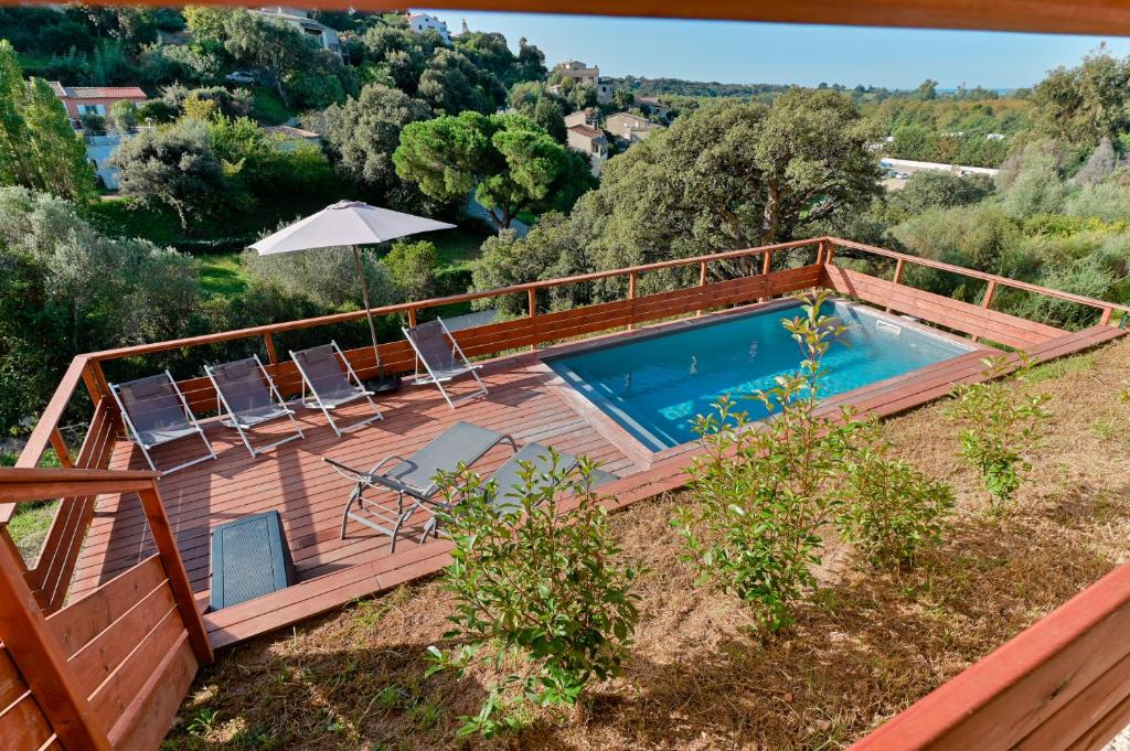 Cauro Villa | Villa Terrasse et Piscine à l'entrée de Porticcio
