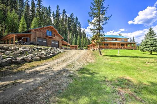 Troy Villa | Waterfront Log Home w/95 Acres on Yaak River