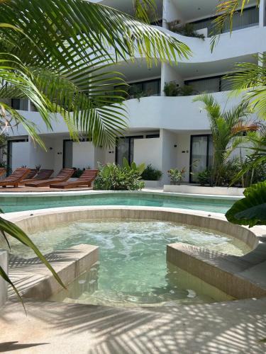 Tulum Apartment | Your Ideal Retreat GF Oasis with Pool Access for 3