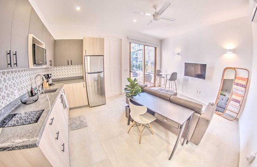 Bucerias Apartment | 3 Blocks to Beach with Private Terrace & Grill