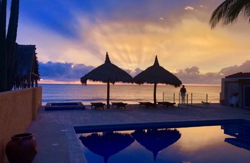 Mazatlan Villa | Beachfront villa, heated pool, jacuzzi. Sleeps 16 perfect sunsets every night
