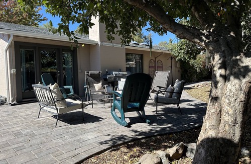 Swiss Manor House | Beautifully updated house with 2 master suites, hot tub & great patio space!