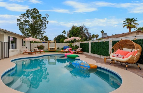 La Paz At Desert Springs House | Boho Chic LUX - New Pool + Hot Tub - Mins To OT - Games & More!