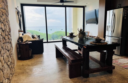 Isla Mujeres Condo | Brand new modern-bohemian, Ocean front, 2 bed, 2 bath condo. With pool.