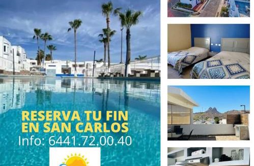 San Carlos Apartment | Depa 224pa con terraza alberca