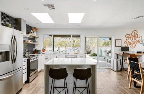 Rancho Feliz House | Desert Oasis with Mtn Views, Hot Tub, Fire Pit