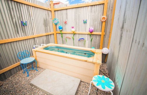Truth or Consequences Cottage | Deva Fairy Cottage with Private Hot Springs Tub and Patio