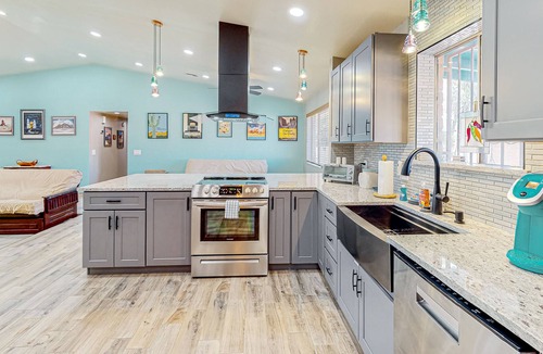 Tucson House | Dog-friendly desert home with an enclosed yard, patio, W/D, & AC - mtn views