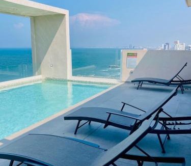 Boca del Rio Apartment | Frente a la Playa con acceso directo AC Alberca y Elevador