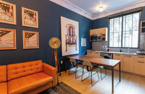 Colonia Roma Apartment | Friedeberg suite in Roma hood. AC+2beds+terrace