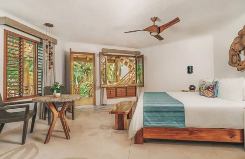 Downtown Hotel | Mahekal Beach Resort | Two King Bed | Bright Garden Cottage w/Hammock
