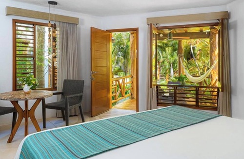 Downtown Hotel | Mahekal Beach Resort | Two King Bed | Bright Garden Cottage w/Hammock