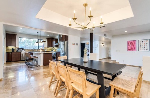 Cimarron Foothills Estates Villa | Mega Fun Desert Villa w Pool, Cinema, Arcade, Spa
