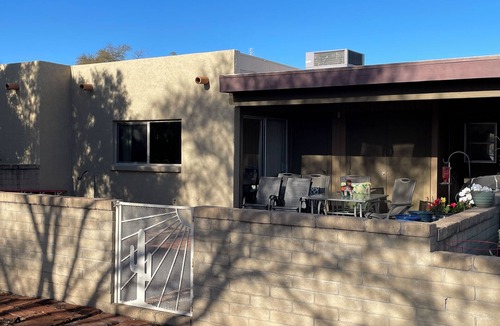Desert Hills Estates House | Peaceful Desert Hills Retreat – Furnished 2BR with Mountain Views & Patio