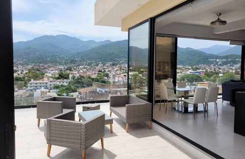 Diaz Ordaz Condo | Penthouse with Mountain to Ocean Views