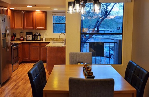 Tucson Condo | Private patio has spectacular golf -mountain views and many interior upgrades