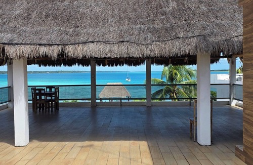 Mario Villanueva Madrid Villa | Private villa in Bacalar with dock and gazebo in front of the lagoon