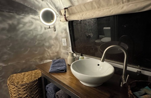 New Tucson House | Rocketship Airstream, a lovingly restore 31-foot 1973 Aistream Sovereign.