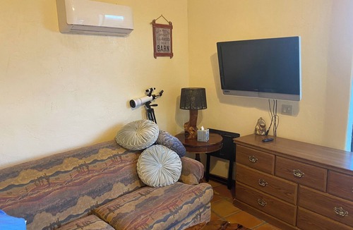 Rio Rico Apartment | Secluded desert guest house with outdoor fireplace.