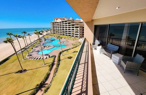 Sandy Beach Condo | Sonoran Spa E504 - 2 BR Next to the Pool, High Speed Wi-Fi - Beachfront Upper Floor Luxury Condo