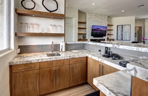 Summerlin South House | Stunning 1 Story, 3 Bdr W gym w peloton basic dumbells, massage room, Pool & Spa