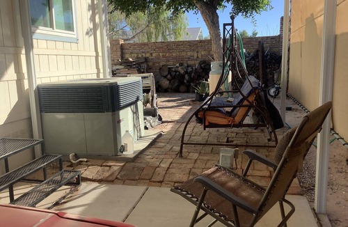 Fortuna Foothills House | Sun Bowl RV on private lot with semi private patio with morning sun exposure