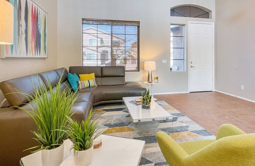 Laveen Village House | SUNNY HAVEN modern luxury VIEW home GATED, heated POOL, SPA, gas BBQ / firepit