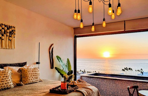 Downtown Puerto Vallarta Apartment | Sunset Sky Loft with Private Pool Panoramic Ocean View Steps to Camarones Beach