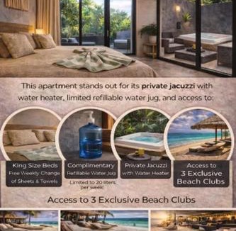 Playa Paraiso Apartment | Tulum Hotel zone - Soaking Tub & Free Beach Club