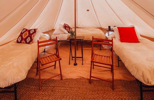 Valle House | Twin Tent w/Shared Bathroom - Find us among the juniper trees and the open sky.