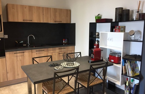 Belgodere Apartment | Very quiet garden level with sea and mountain views,