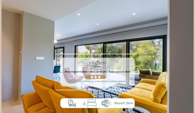 Appart Hotel 4 chambres - parking - piscine commune