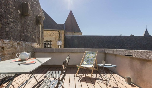 Charming Duplex Loft in Historic Avranches with Private Terrace