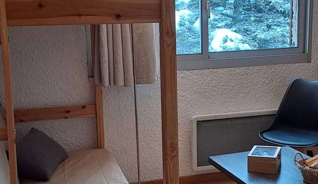 Charming little studio with valley view, in the heart of the resort at the foot of the slopes