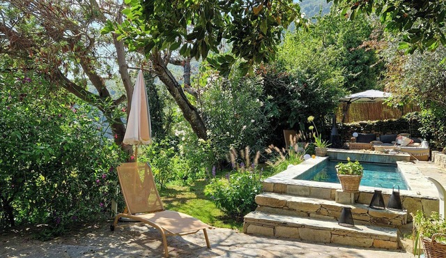 Family apartment with ecological pool in Corsica