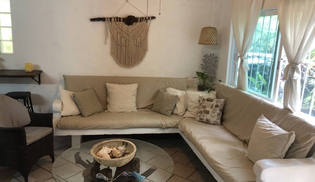 Great family size home, 50 meters from the beach and 5 minutes walk to the plaza