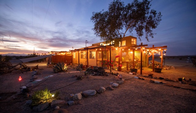 Historic Ranch House with two queen beds at Joshua Tree Container Resort and spa