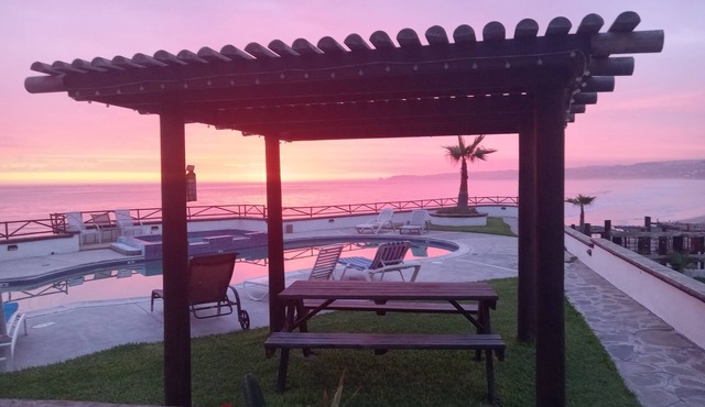 Large Hacienda style oceanfront villa - ocean views, pool, jacuzzi, beach, bbq