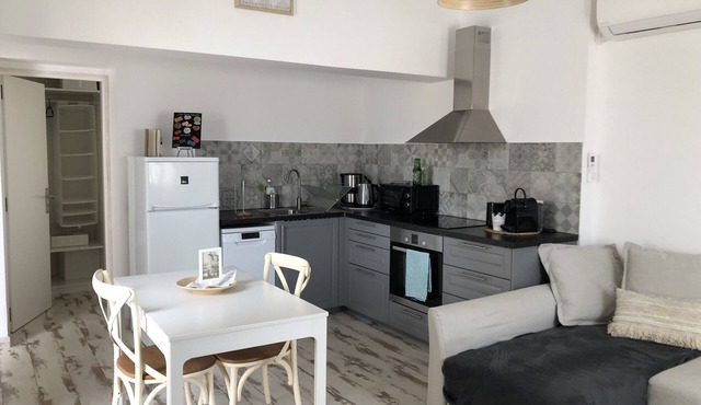 Le Bohème apartment, in village center, 300m from the sea, pets welcome
