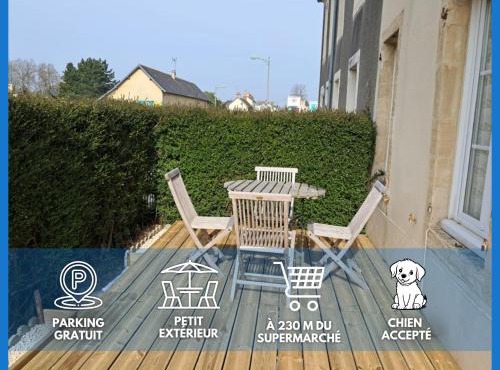 Les continents maison spacieuse 4 belles chambres parking privatif terrasse à 5 mn à pied tous commerces et 20 mn plage Omaha Beach et à 15 mn de Bayeux