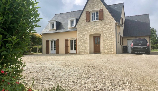 Modern House with lots of character, and lovely sunny garden with country views.